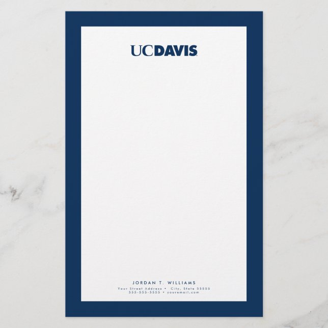 UC Davis Wordmark Stationery (Front)