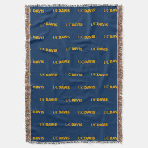 UC Davis Wordmark Throw Blanket