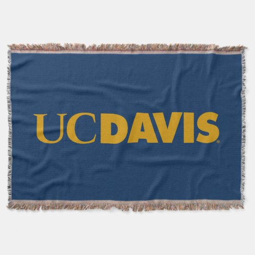 UC Davis Wordmark Throw Blanket