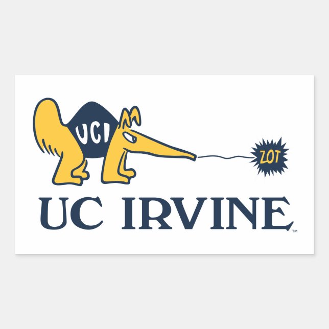 UC Irvine | UCI Anteaters Zot! Rectangular Sticker (Front)
