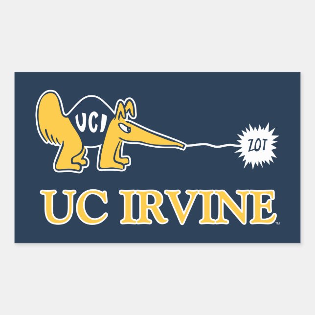 UC Irvine | UCI Anteaters Zot! Rectangular Sticker (Front)