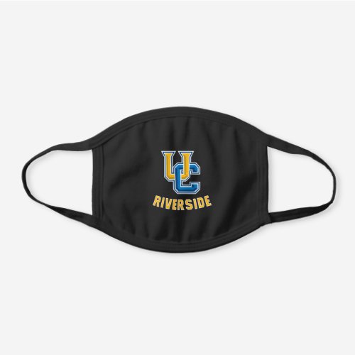 UC Riverside Logo Black Cotton Face Mask