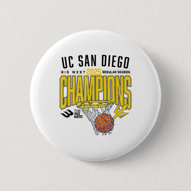 Uc San Diego Tretons 2025 Regular Season Basketbal Button (Front)