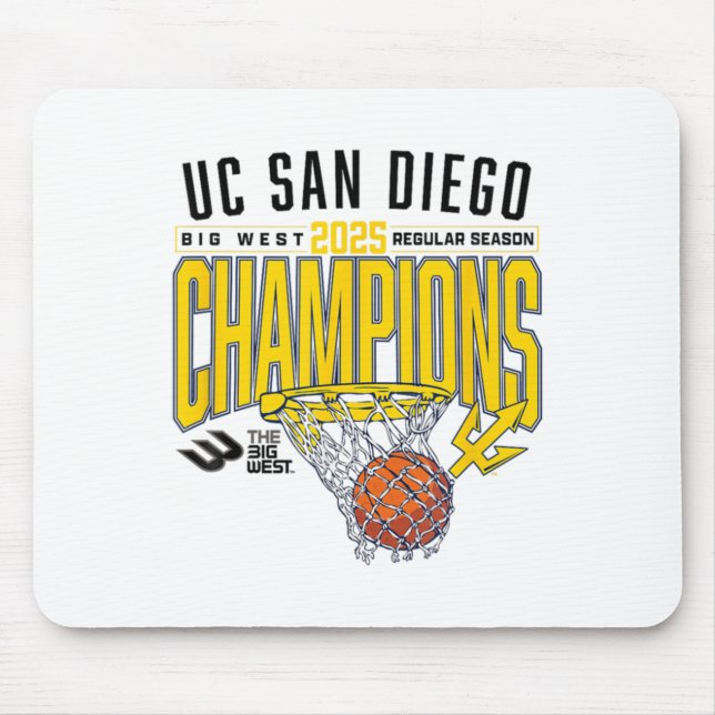 Uc San Diego Tretons 2025 Regular Season Basketbal Mouse Pad (Front)
