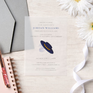UC Santa Barbara Graduation Vellum Invitations