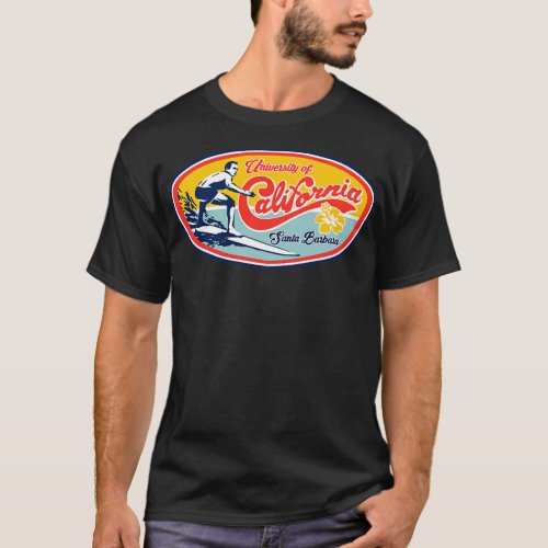 UC Santa Barbara UCSB Classic Surfer Design T_Shirt