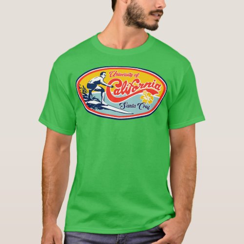 UC UCSC Classic Surfer Design T_Shirt