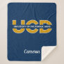 UCD Wordmark | Add Your Name Sherpa Blanket
