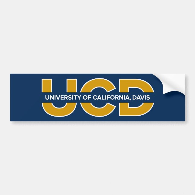 UCD Wordmark Bumper Sticker (Front)