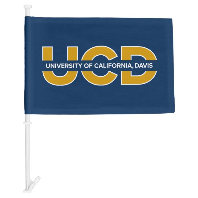 UCD Wordmark Car Flag (Front)