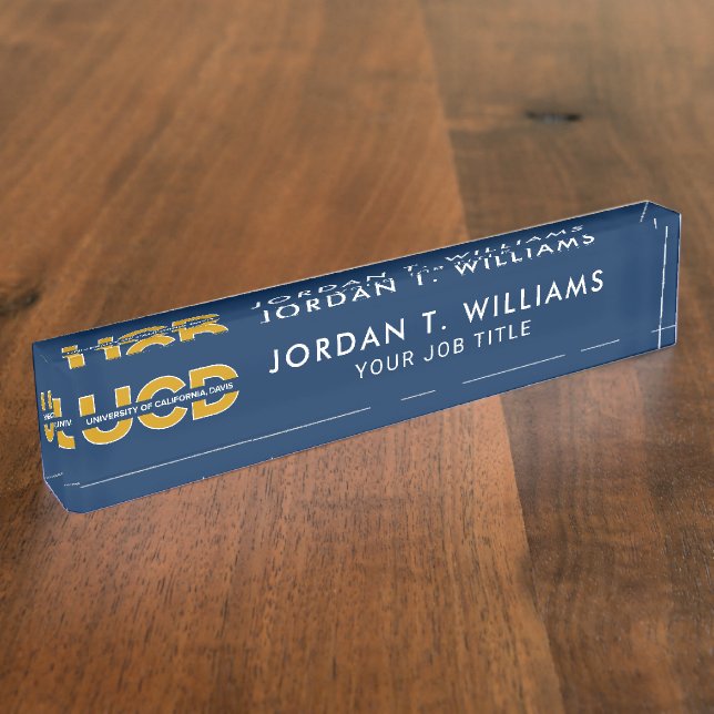 UCD Wordmark Desk Name Plate (Side)