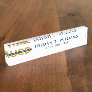 UCD Wordmark Desk Name Plate