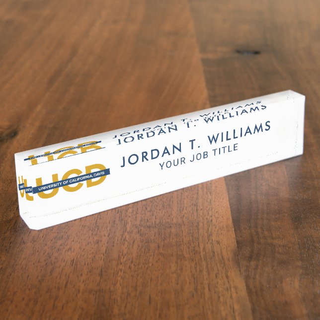 UCD Wordmark Desk Name Plate (Side)