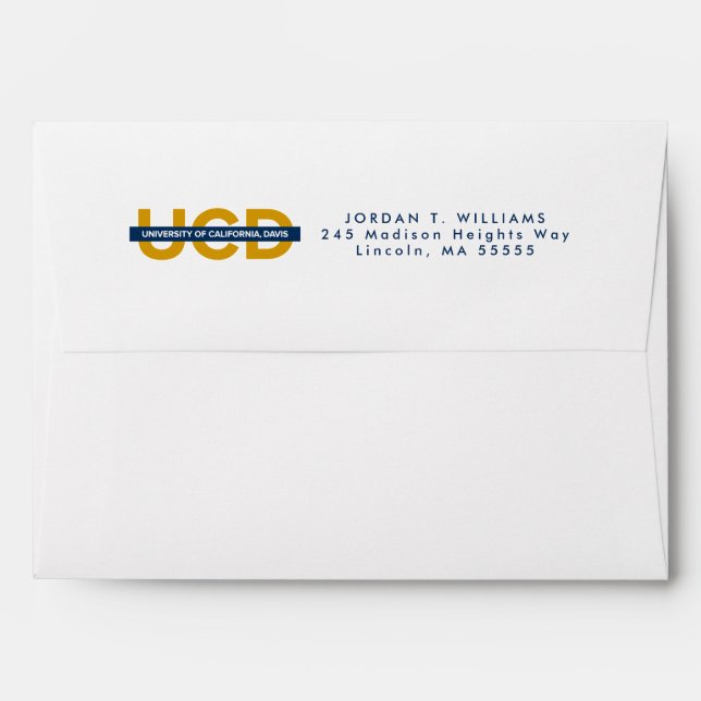 UCD Wordmark Envelope (Back (Top Flap))