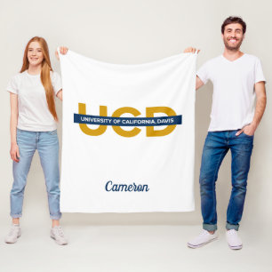 UCD Wordmark Fleece Blanket