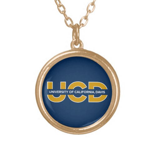 UCD Wordmark Gold Plated Necklace