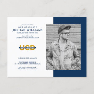 UCD Wordmark   Graduation Announcement Postcard