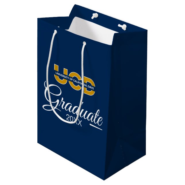 UCD Wordmark | Graduation Medium Gift Bag (Front Angled)
