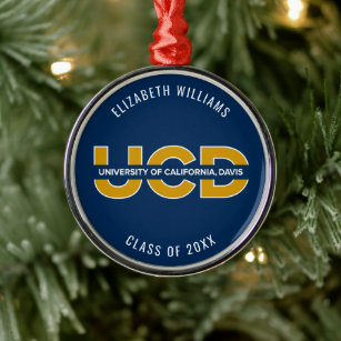 UCD Wordmark   Graduation Metal Ornament
