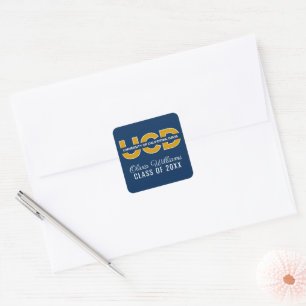UCD Wordmark   Graduation Square Sticker