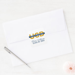 UCD Wordmark   Graduation Square Sticker