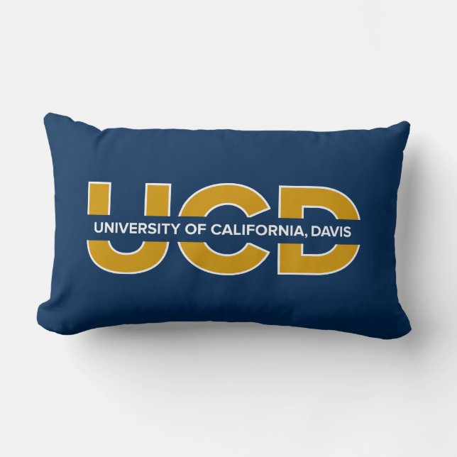 UCD Wordmark Lumbar Pillow (Front)