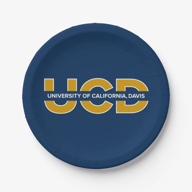 UCD Wordmark Paper Plates (Front)