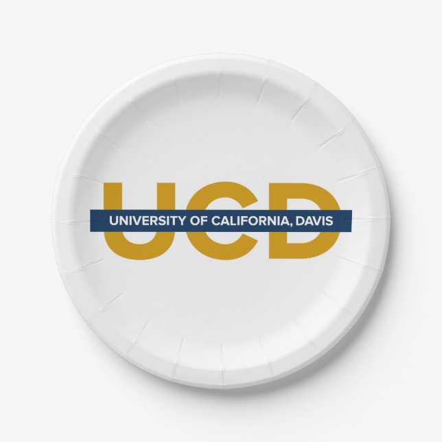 UCD Wordmark Paper Plates (Front)