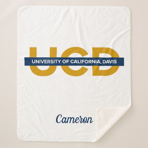 UCD Wordmark Sherpa Blanket