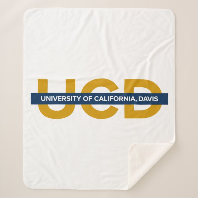 UCD Wordmark Sherpa Blanket (Front)