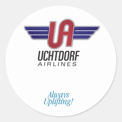 Uchtdorf Airlines Round sticker