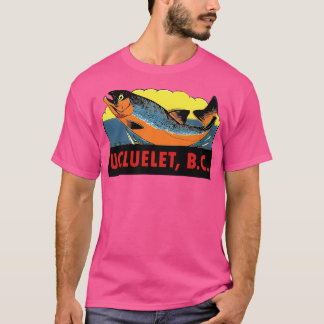 Ucluelet Bc Salmon Fishing Vintage Travel Decal T-Shirt
