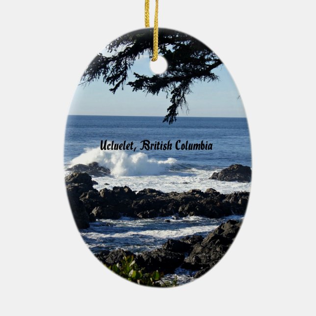 Ucluelet, British Columbia Ceramic Ornament (Back)