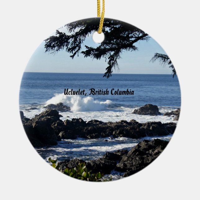Ucluelet, British Columbia Ceramic Ornament (Front)
