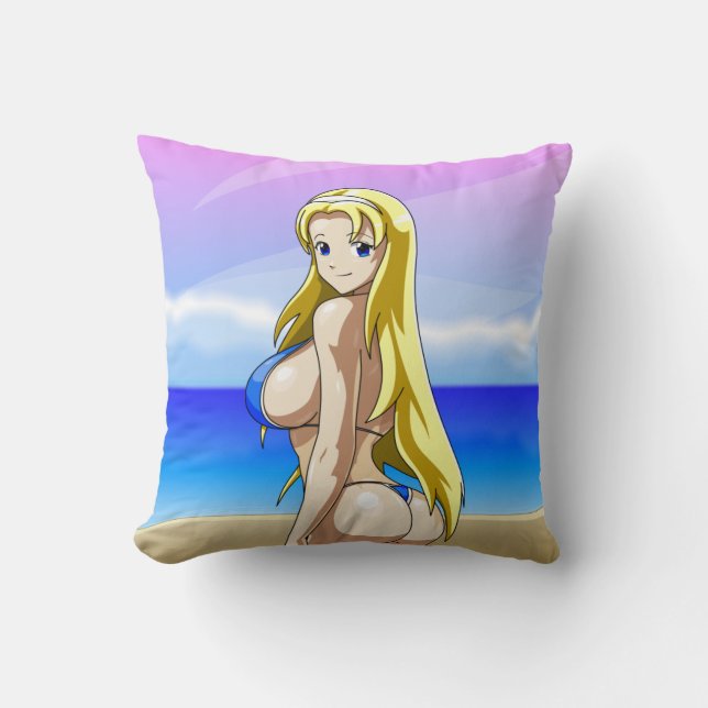 Ucogi Summer Throw Pillow (Front)
