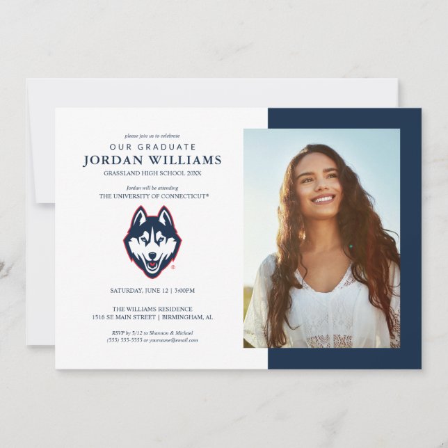 UConn Huskies Announcement (Front)