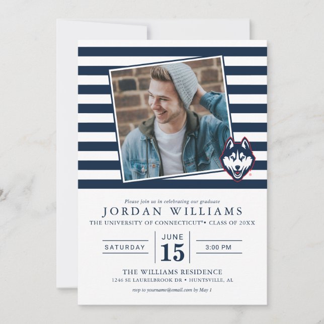 UConn Huskies Announcement (Front)