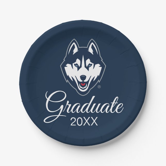 UConn Huskies Paper Plates (Front)
