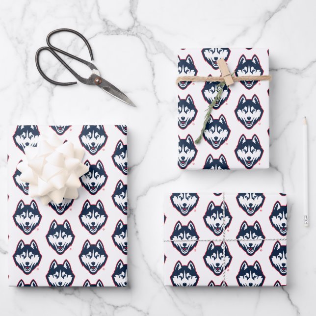 UConn Huskies Wrapping Paper Sheets (Front)