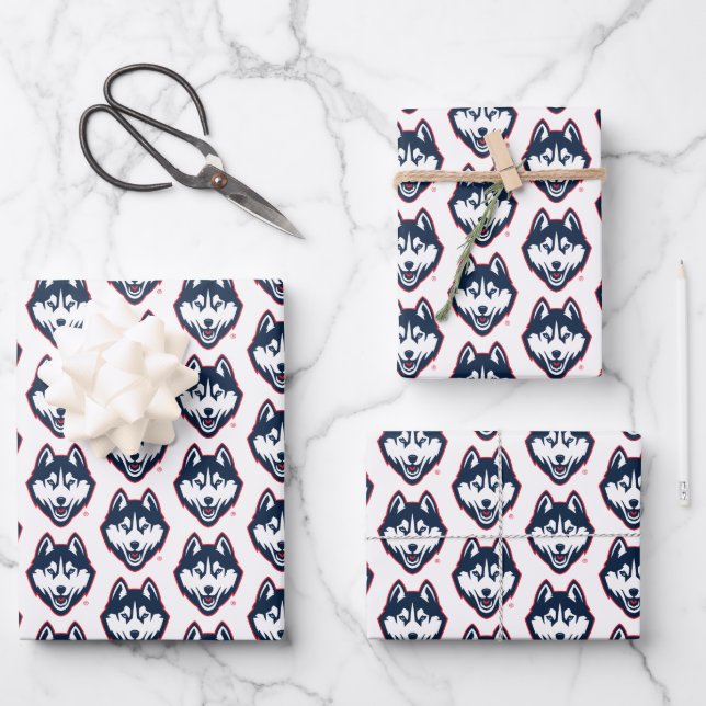 UConn Huskies Wrapping Paper Sheets (Front)