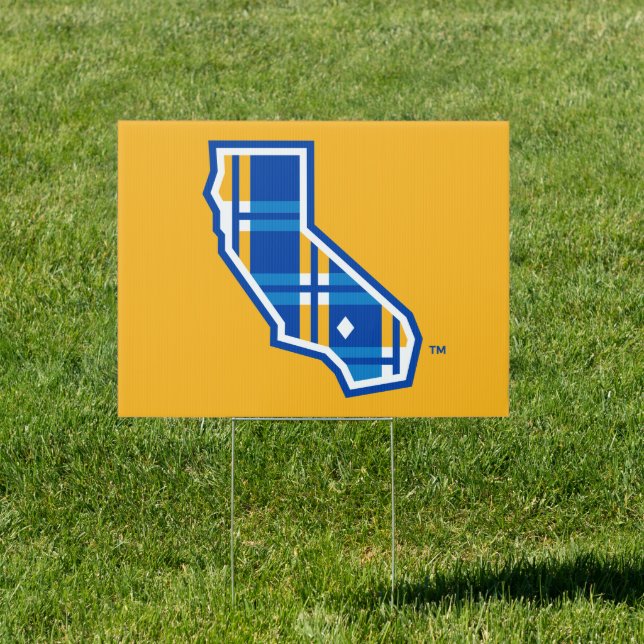 UCR Blue & Gold Tartan CA Sign (Insitu)