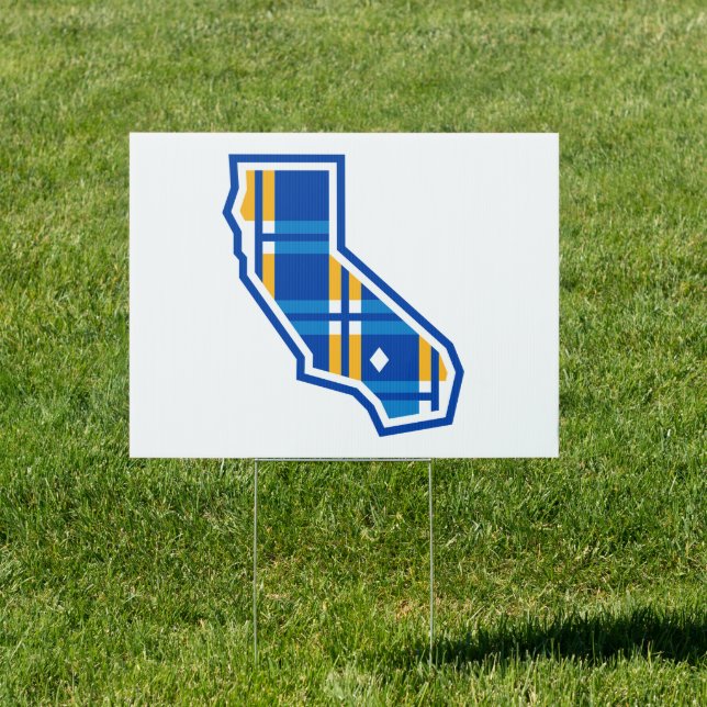 UCR Blue & Gold Tartan CA Sign (Insitu)