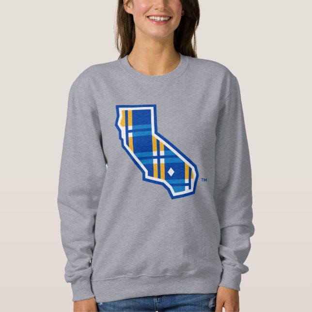 UCR Blue & Gold Tartan CA Sweatshirt (Front)