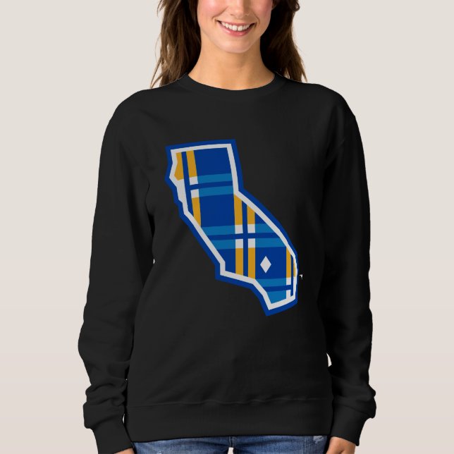 UCR Blue & Gold Tartan CA Sweatshirt (Front)