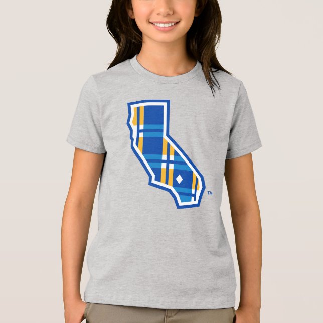 UCR Blue & Gold Tartan CA Tri-Blend Shirt (Front)