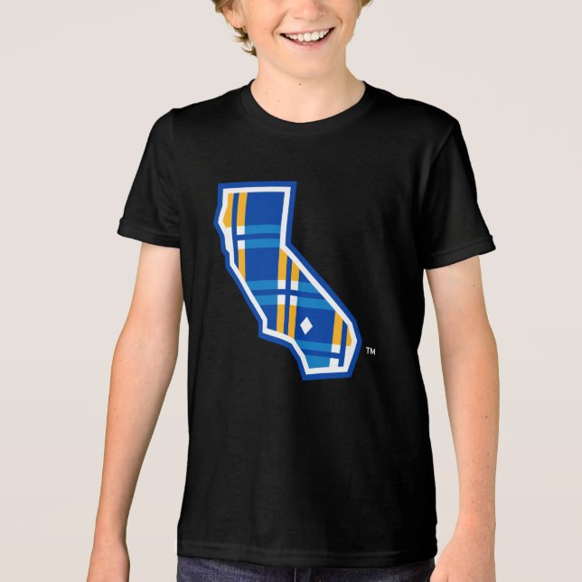 UCR Blue & Gold Tartan CA Tri-Blend Shirt (Front)