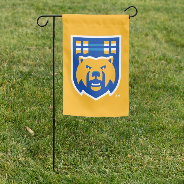 UCR Scotty Bear Mascot  Garden Flag (In SItu)