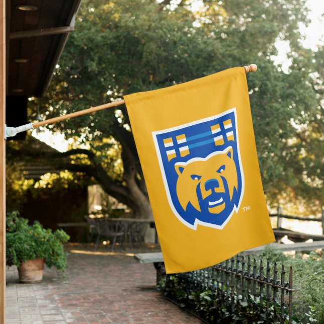 UCR Scotty Bear Mascot  House Flag (In SItu)