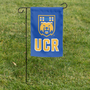 UCR Scotty Bear Mascot Shield Garden Flag
