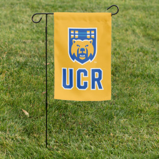UCR Scotty Bear Mascot Shield Garden Flag